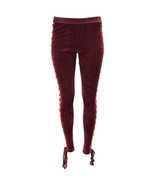 PUMA FENTY x Rihanna 575742 Velour Lacing Tights Pant TAWNY PORT Burgund... - $80.58
