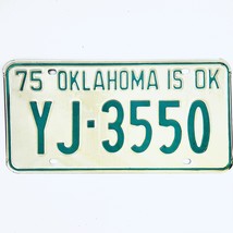 1975 United States Oklahoma Oklahoma County Passenger License Plate YJ-3550 - £14.53 GBP