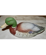 Mallard Duck Andrea By Sadek Japan Lg 12”x 5 1/4” Porcelain Ceramic Vint... - £15.17 GBP