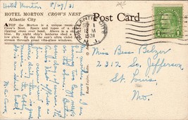 Hotel Morton Crow&#39;s Nest Atlantic City NJ Postcard PC492 - £4.50 GBP