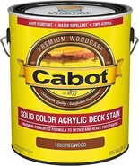 Cabot 140.0001880.007 Solid Color Decking Stain, Redwood - $132.94 CAD