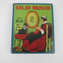 Antique Milton Bradley Old Maid Card Game 4114 Complete Box &amp; Instructio... - £39.83 GBP