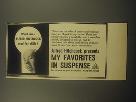 1959 Random House Book Ad - Alfred Hitchcock Presents My Favorites in Suspense - £11.94 GBP