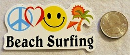 Peace Sign Heart Smile Face Palm Tree Sun Umbrella Sticker Decal Beach Surfing - £1.76 GBP