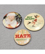 Christmas Themed Pin-Back Button Pins Lot of 3 Santa Moose Fruitcake Vin... - €5,61 EUR Christmas Themed Pin-Back Button Pins Lot of 3 Santa Moose Fruitcake Vin... - €5,61 EUR