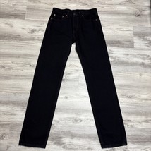Levi&#39;s Jeans 505 Regular Fit Mens Size 32x36 Black Dark Wash Straight Leg - $25.90