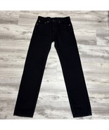 Levi&#39;s Jeans 505 Regular Fit Mens Size 32x36 Black Dark Wash Straight Leg - $36.39 CAD