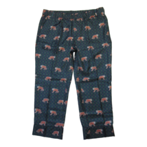 NWT J.Crew Silk Easy Pants in Vintage Indigo Tiger Print Ankle Crop 14 - £85.69 GBP