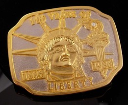  Statue of Liberty Buckle - Patriot BUCKLE-  Vintage God Bless AMERICA Clothing  - £56.29 GBP
