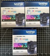 LOT OF 3 -Brother LC3033BK XXL Black INKvestment Tank Ink Cartridge NEW ... - €20,34 EUR