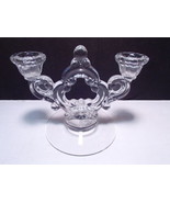 1 Cambridge Keyhole Double Candle Holder ~~ clear - $13.69 CAD