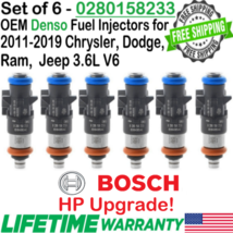 Genuine Bosch 6Pcs HP Upgrade Fuel Injectors for 2011-2017 Chrysler 200 3.6L V6 - £125.51 GBP