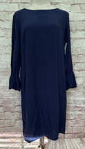 Old Navy Lost at Sea 3/4 Bell Sleeve Mini Shift Dress BLUE SMALL NEW Rayon - £23.43 GBP