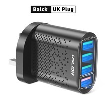 USLION EU/US Plug USB Charger 3A Quik Charge 3.0 Mobile Phone Charger For iPhone - £9.00 GBP