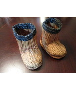 Antique 1900s rice straw child boots, 4&quot; x 5&quot;,hand made [japbx] - $2,004.90 MXN