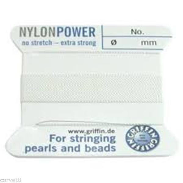 GRIFFIN Carded Nylon (Perlseide Polyamid) Beading Cord Size #2 Pick Color