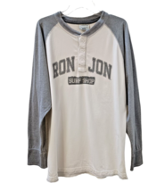 Ron Jon Surf Shop Shirt Mens XL White Vintage Fit Henley Raglan Sleeve RARE - £19.09 GBP
