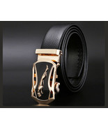 Men Belt Metal Luxury Brand Automatic Buckle Leather High Quality Belt f... - £10.51 GBP