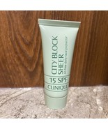 Clinique City Block Sheer Oil Free Daily Face Protector Spf 15 Travel 0.... - $10.92 CAD