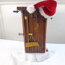 Gemmy Christmas Santa&#39;s Farting Outhouse bathroom Lights Sounds Claus WORKS - $48.00