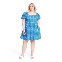 RHODE Women&#39;s Plus Size Eyelet Mini Dress w/ Pockets x Target Light Blue 1X - £16.02 GBP