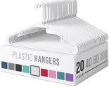 Clothes Hangers Plastic 20 Pack - White Plastic Hangers - Makes The Perf... - £20.02 GBP