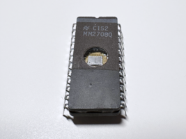 1X MM2708Q National Semiconductor 8 Kbit 1K x 8 NMOS UV EPROM CDIP-24 - $5.50