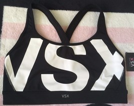 Victoria&#39;s Secret Sport Black White VSX Logo The Player Crossback Sports... - £35.65 GBP