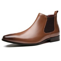 Big Size 39 46 Men Boots Classic Elegant Cow Leather Sharp Stylish Boots Misalwa - £75.35 GBP