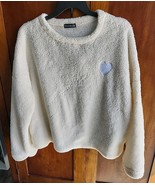 Women&#39;s Romantic Hut White 2XL Crop Soft Fleece Top Bell Sleeves  Heart ... - $20.28 CAD