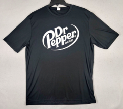 Sport-Tek Shirt Men&#39;s Large Black Dr. Pepper Logo Sports Performance SS - $10.86