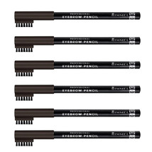 (6 Pack) Rimmel Professional Eyebrow Pencil Black Brown 0.05 Ounces - £31.55 GBP