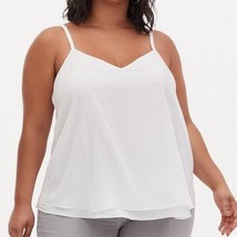 Torrid Sophie Chiffon Double Layer Swing Cami White 4 / 4X - £19.10 GBP