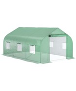 Outsunny 11.5&#39;x10&#39; Walk-in Tunnel Greenhouse w/ Mesh Door &amp; 6 Windows - $3,275.49 MXN
