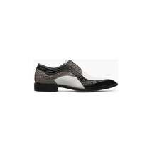 Stacy Adams Turano Bike Toe Oxford Croc Print Shoes Black Multi 25576-910 image 7