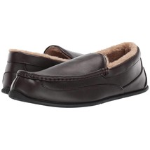 Deer Stags Men Slip On Plush Loafer Slippers Spun Sz US 13W Dark Brown Vegan - £26.11 GBP