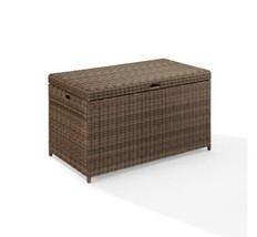 Bradenton Wicker Patio Storage Bin In Weathered Brown - £369.97 GBP