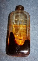 Antique Embossed Frigid Fluid Clear Glass Bottle-Lot 1-Para-Wax Polish Label - £21.73 GBP