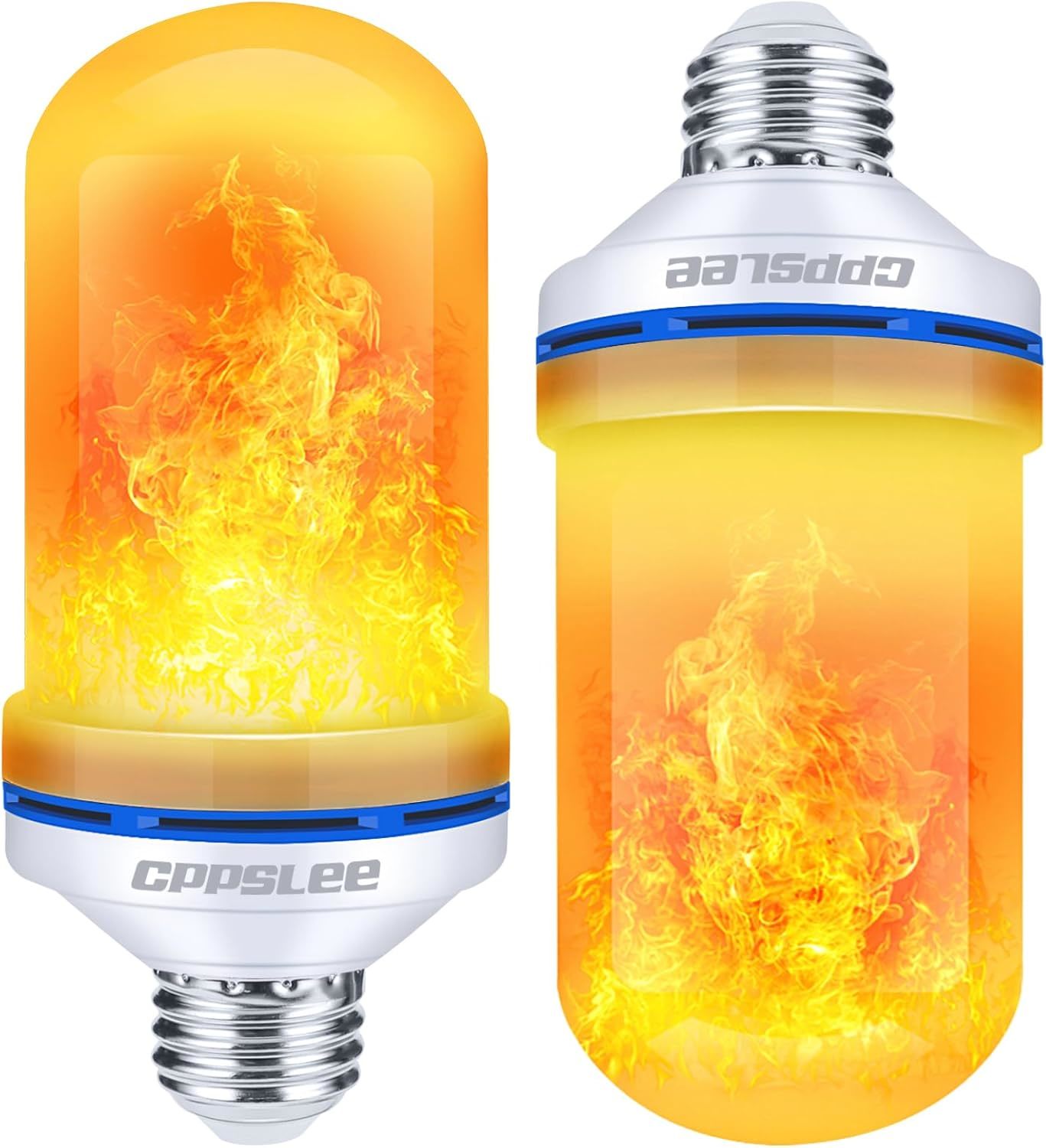 Cppslee Led Flame Light Bulbs, 4 Modes Flickering Light Bulbs,, Yellow, ... - $29.99