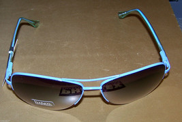Liz &amp; Co. Clairborne Sunglasses - Blue Metal Frames W/PURPLE Lenses 100% Uv Nwt! - £15.68 GBP