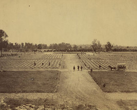 Visitors and carriage at Stones River National Cemetery 1867 Photo Print - £7.02 GBP+