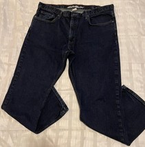 Eddie Bauer 40x30 Men’s Blue Jeans Dark Wash 5 Pocket Straight Leg - $16.82