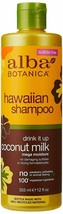 NEW Alba Botanica Moisture Shampoo Coconut Milk 12 Fl Oz - £15.52 GBP