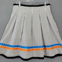 Principles Women Skirt Size 16 White Midi Preppy Pleated Stripe A-Line E... - $15.30