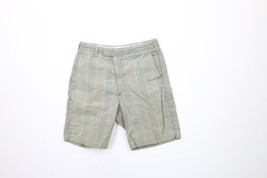 Vintage 50s Boys Size 12 Distressed Sanforized Cotton Chino Shorts Plaid... - £31.03 GBP