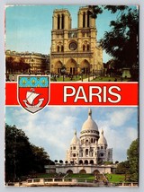 Paris Notre Dame Sacre-Coeur 1988 Vtg Postcard unp - $4.88