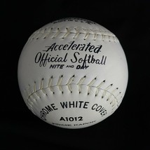 Vintage Rawlings Softball 12" A1012 Accelerated White Leather Cover NEW IN BOX! - $12.86