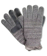 ISOTONER Gray Sparkle Textured Knit smarTouch Microluxe Lined Gloves One Size - $18.99