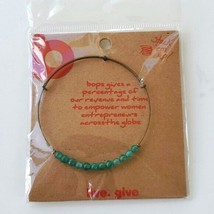 Boutique Swap Bops Stackable Bangle Bracelet Green Beads Charms Sold Separately - £4.55 GBP