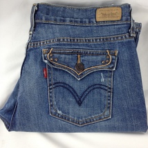 Levis 515 Bootcut Flap Pockets Denim Blue Jeans Womens Tag Size 8S 30&quot;x 30&quot; - £19.50 GBP